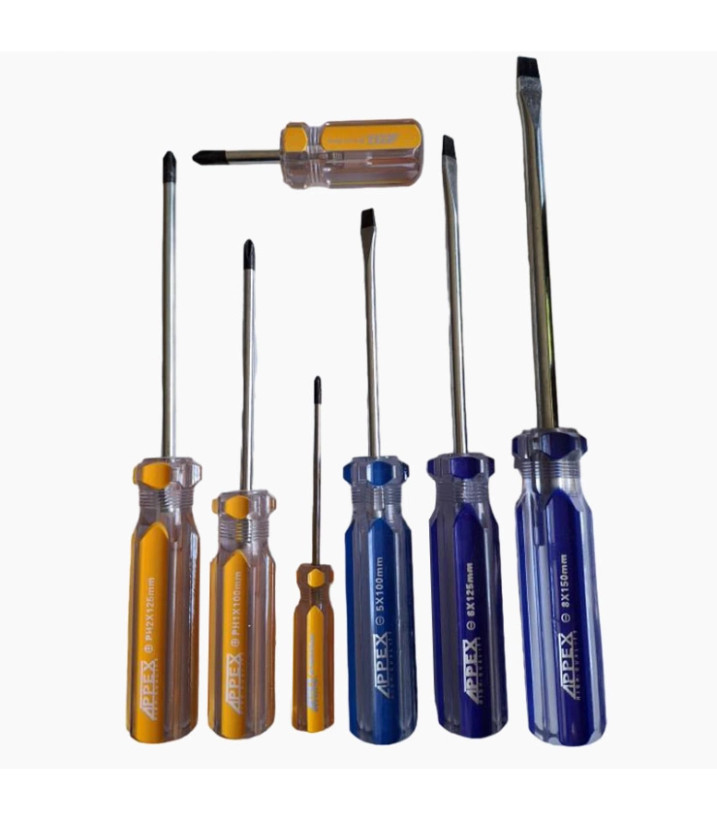 ست پیچ گوشتی 7 عددی دسته کریستال طرح ژاپن
